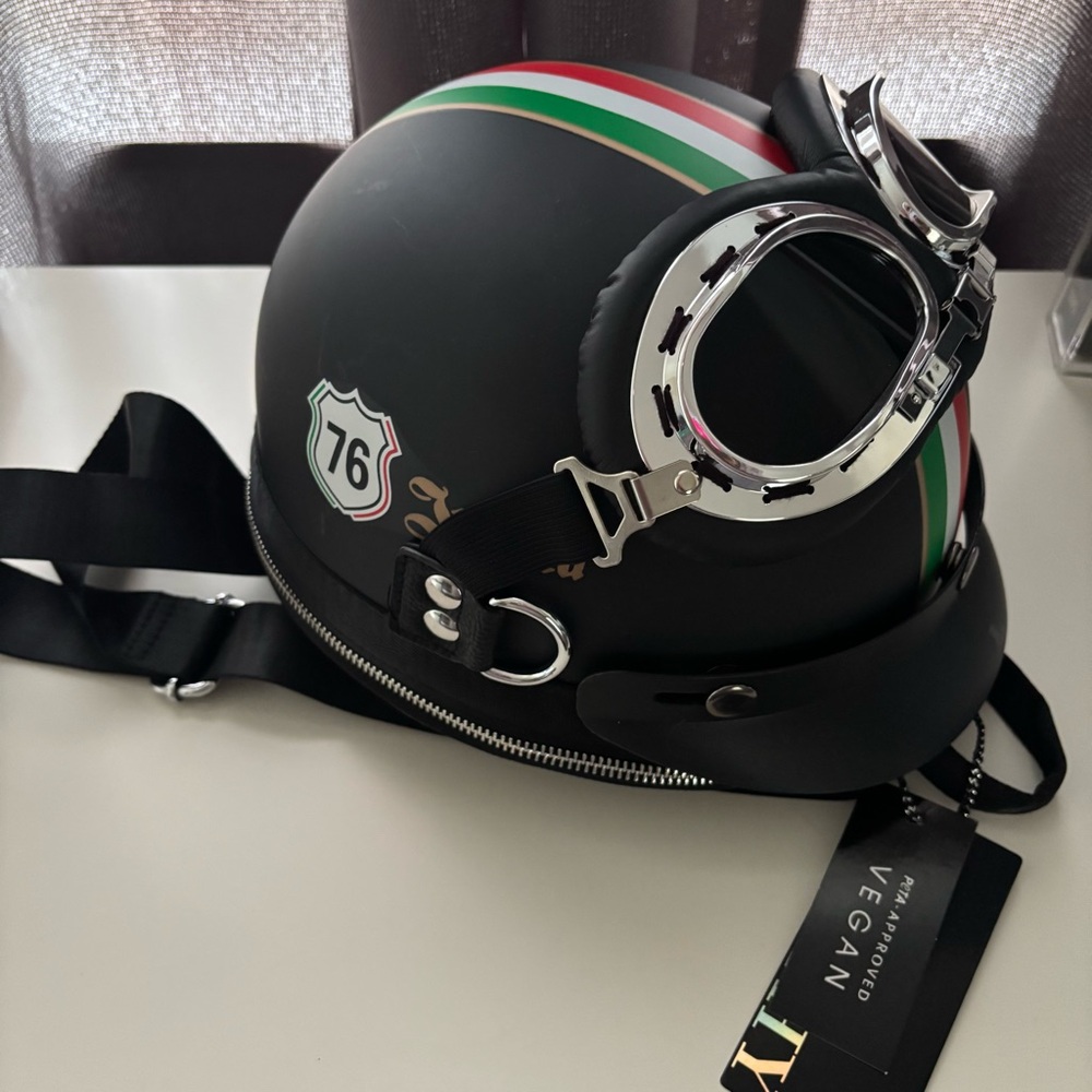 Italian Italy Imola Motorcycle Crossbody Helmet Backpack